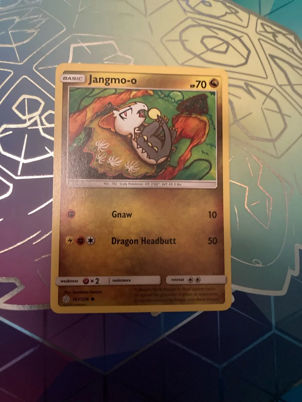 Pokemon Jangmo-o Trading Card - Yellow